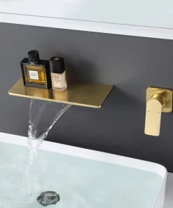 Bathroom, Home Decor, Hot Sales Waterfall Basin Faucet  Brass Wall Mount Sink Mixer Tap For Bathroom