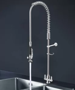 Bathroom, Home Decor, Industry Single Deck Mount Prerinse Faucet Pre Rinse Kitchen Faucet