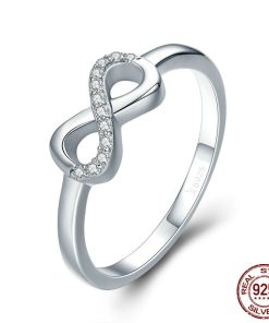 For Her, Gifts, Infinity Ring Ladies Silver Jewelry