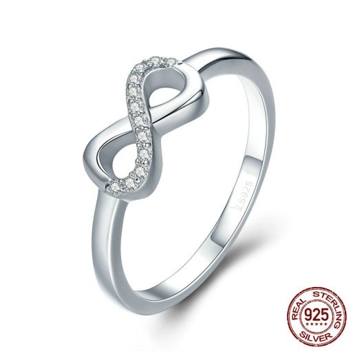 For Her, Gifts, Infinity Ring Ladies Silver Jewelry