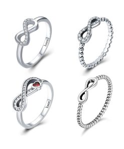 For Her, Gifts, Infinity Ring Ladies Silver Jewelry