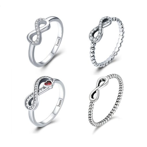 For Her, Gifts, Infinity Ring Ladies Silver Jewelry
