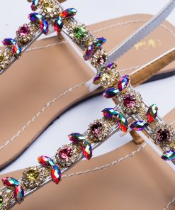 For Her, Gifts, Ladies Summer Sandals with Rhinestones