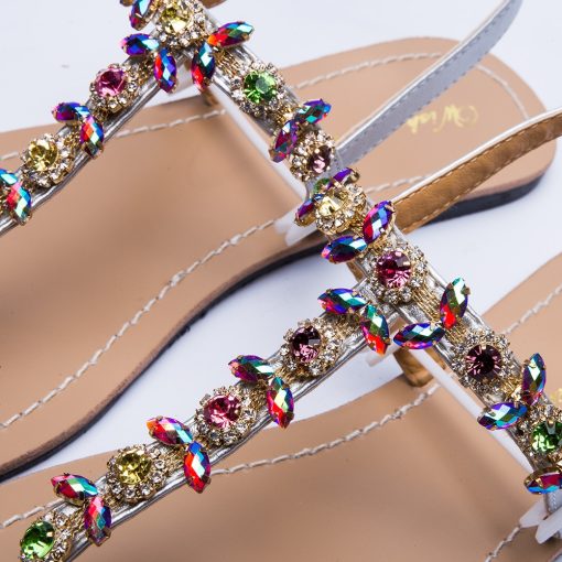 For Her, Gifts, Ladies Summer Sandals with Rhinestones
