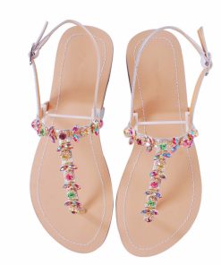 For Her, Gifts, Ladies Summer Sandals with Rhinestones