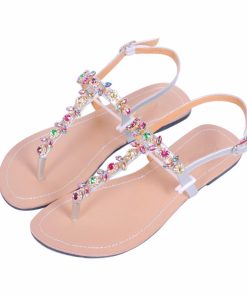 For Her, Gifts, Ladies Summer Sandals with Rhinestones