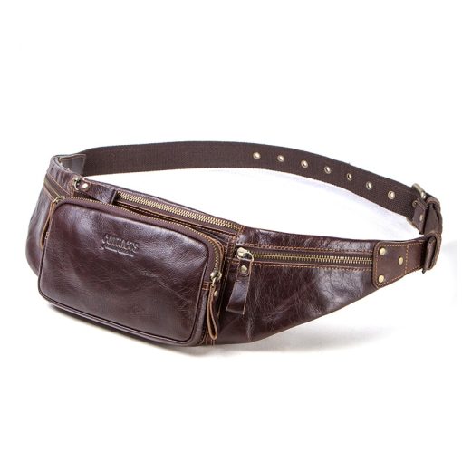 Convenience, Home use, Leather Belt Bag For Men