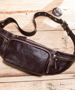 Convenience, Home use, Leather Belt Bag For Men