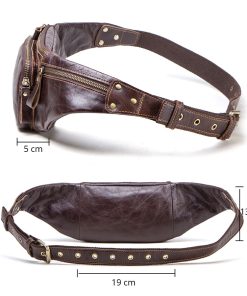 Convenience, Home use, Leather Belt Bag For Men