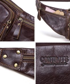 Convenience, Home use, Leather Belt Bag For Men