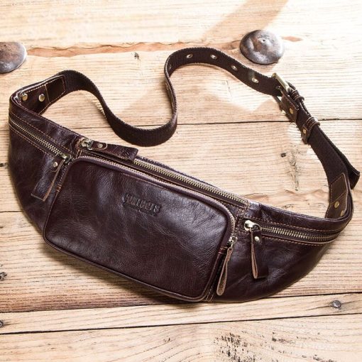Convenience, Home use, Leather Belt Bag For Men