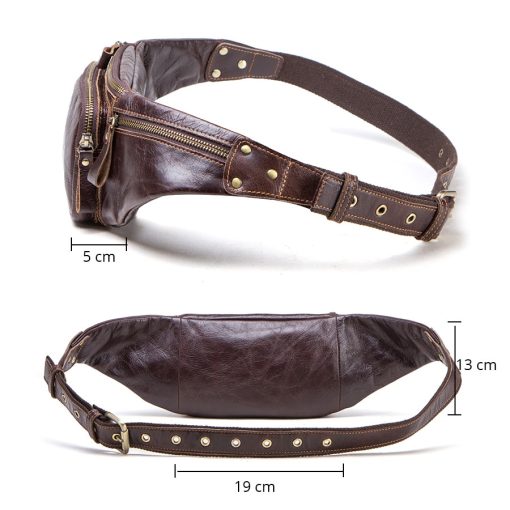 Convenience, Home use, Leather Belt Bag For Men