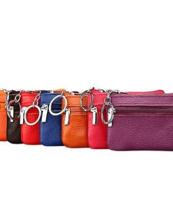 Convenience, Home use, Leather Coin Purse Keyring Wallet