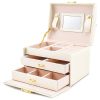 For Her, Gifts, Leather Jewelry Case Durable Organizer