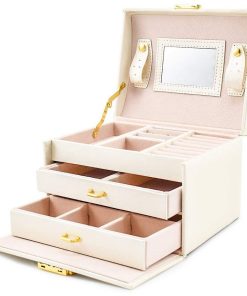 For Her, Gifts, Leather Jewelry Case Durable Organizer