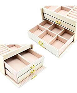 For Her, Gifts, Leather Jewelry Case Durable Organizer