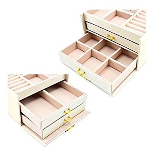 For Her, Gifts, Leather Jewelry Case Durable Organizer