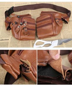 Convenience, Home use, Leather Waist Bag Men’s Vintage Bag