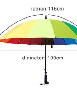 For Her, Gifts, Long Umbrella 16 Ribs Windproof Umbrella