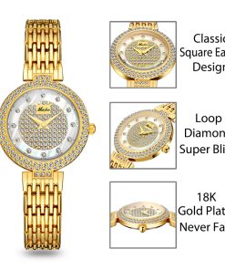 For Her, Gifts, Luxury Watch For Women With Rhinestone