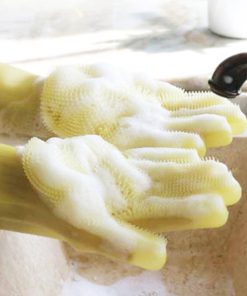 Convenience, Home use, Magic Dishwashing Gloves Brush Palm