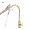 Bathroom, Home Decor, Modern 304 Stainless Steel Hot Cold Mixer Water Tap Pull Down Black Brushed Gold Pull Out Smart Touch Sensor Kitchen Faucet