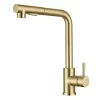 Bathroom, Home Decor, Modern 304ss Stainless Steel Brushed Gold Pull Out Kitchen Faucet Sink Mixer Tap