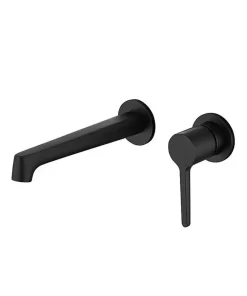 Bathroom, Home Decor, Modern Conceal Hot And Cold Black Brass Dark Grey Wall Mounted Bathroom Water Mixer Bathroom Basin Faucet