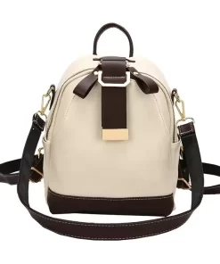 Bags, Leather Bags, New Arrival High Quality Pure Color Pu Handbags Vintage Designer Women's Backpacks Waterproof Feature Ladies Leader Hand