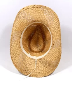 Accessories, Hats, New Collection Outdoor Summer Beach Sun Protection Western Style Natural Straw Hat Sequin Bead Cowboy Hat