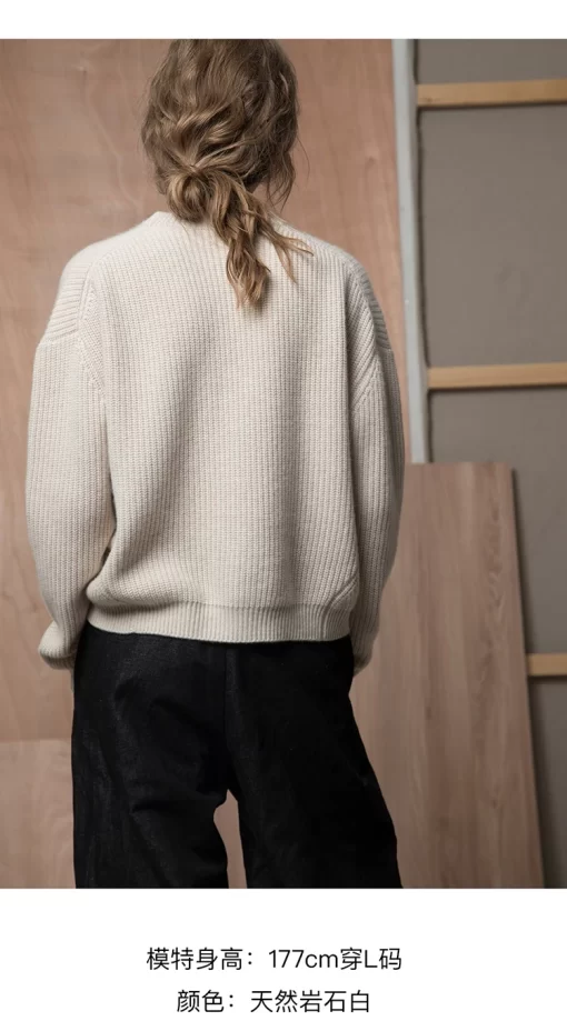 Sweater, Womens Clothing, New Fashion Cashmere Silk Blend Crop Sweaters For Woman
