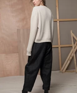 Sweater, Womens Clothing, New Fashion Cashmere Silk Blend Crop Sweaters For Woman