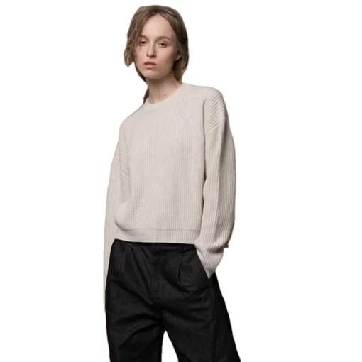Sweater, Womens Clothing, New Fashion Cashmere Silk Blend Crop Sweaters For Woman