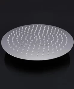 Bathroom, Home Decor, Polished Stainless Steel 12-inch Round Overhead Rainfall Shower Head