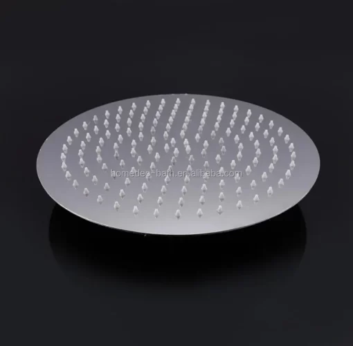 Bathroom, Home Decor, Polished Stainless Steel 12-inch Round Overhead Rainfall Shower Head