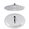 Bathroom, Home Decor, Polished Stainless Steel 12-inch Round Overhead Rainfall Shower Head