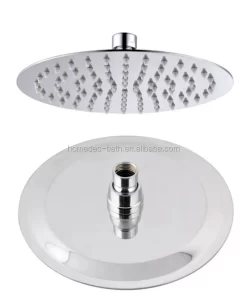 Bathroom, Home Decor, Polished Stainless Steel 12-inch Round Overhead Rainfall Shower Head