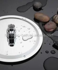 Bathroom, Home Decor, Polished Stainless Steel 12-inch Round Overhead Rainfall Shower Head