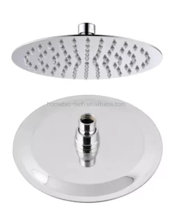 Bathroom, Home Decor, Polished Stainless Steel 12-inch Round Overhead Rainfall Shower Head