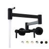 Bathroom, Home Decor, Pot Filler Faucet Wall Mount Hot Cold Mixer Tap Double Joint Swing Arms Folding Kitchen Faucets