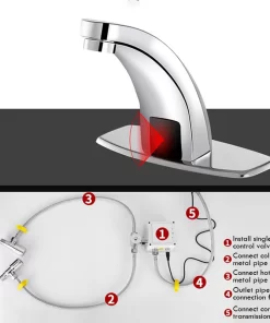 Bathroom, Home Decor, Sanitary Wash Basin Electrical Water Heater Tap Automatic Sensor Faucet