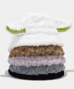 Accessories, Hats, Solid Color Fashion Wool Sheep Ear Fisherman Hat Furry Designer Custom Bucket Hats For Woman