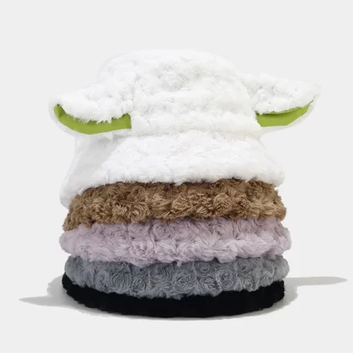 Accessories, Hats, Solid Color Fashion Wool Sheep Ear Fisherman Hat Furry Designer Custom Bucket Hats For Woman