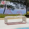Furniture, Home Decor, Tctd Outside Modern Furniture Patio Street Bench Seating Outdoor Park Garden Steel Metal Bench Chair