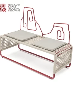 Furniture, Home Decor, Tctd Outside Modern Furniture Patio Street Bench Seating Outdoor Park Garden Steel Metal Bench Chair