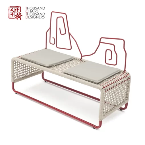 Furniture, Home Decor, Tctd Outside Modern Furniture Patio Street Bench Seating Outdoor Park Garden Steel Metal Bench Chair