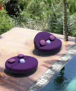 Furniture, Home Decor, Tctd Pool Chairs Round Lounge Outdoor Furniture Sun Lounger Patio Furniture Sofa Sun Loungers For Beach Hotels