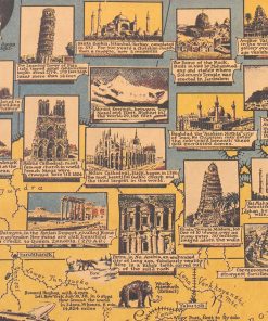 Child relate, Educational, Vintage World Map Art Poster Decor